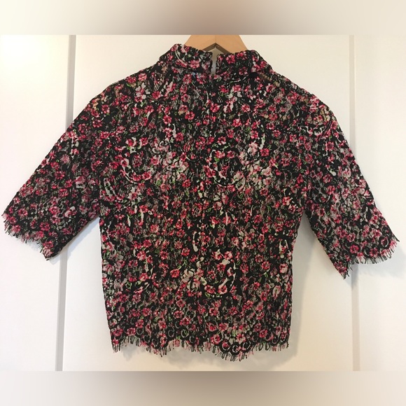 The Kooples Lace Top with a bow (XS) - Picture 3 of 11